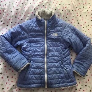 North face Girls Fuzzy jacket 7/8